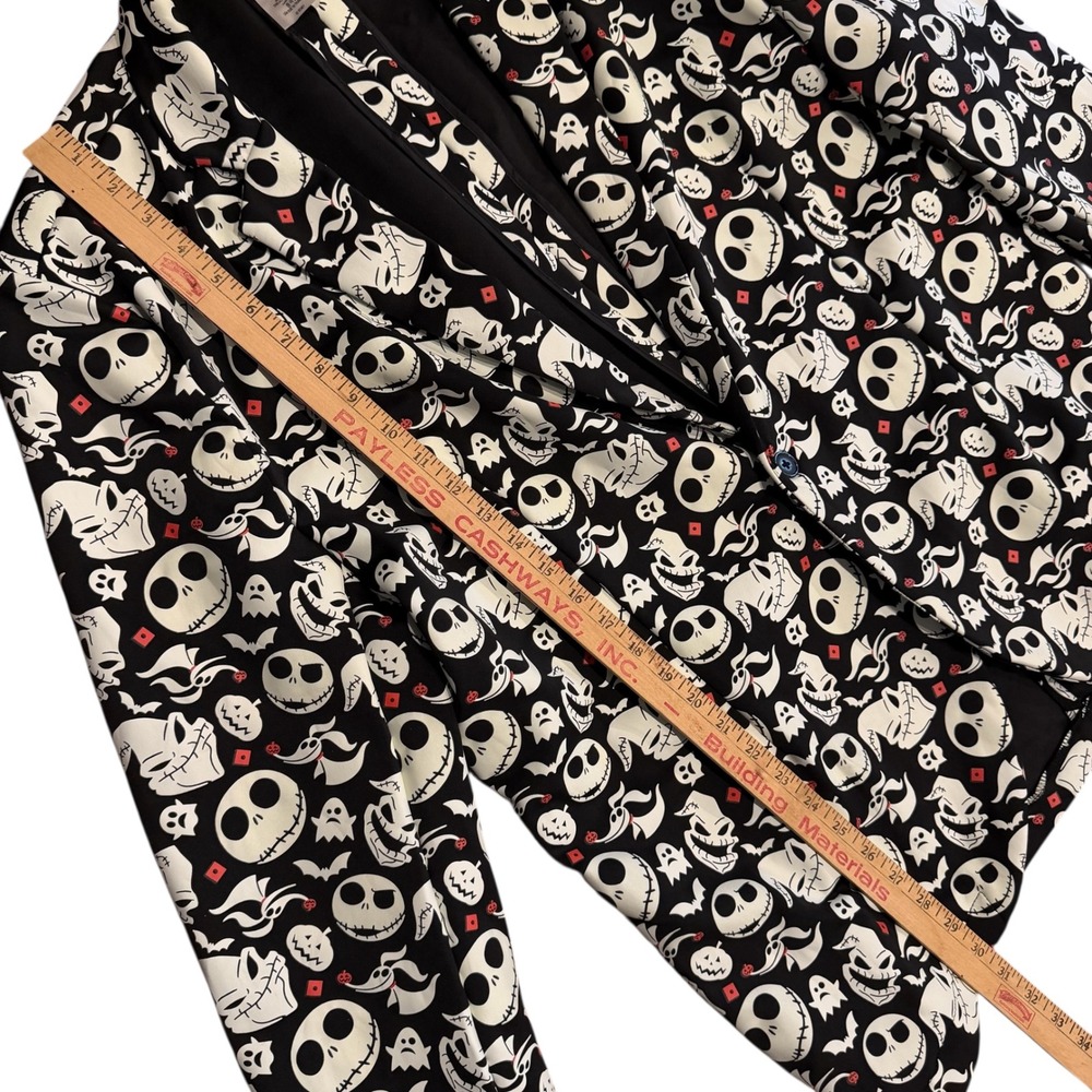 Disney Nightmare Before Christmas Skellington Glow in Dark Jacket Blazer L/XL - Picture 12 of 15